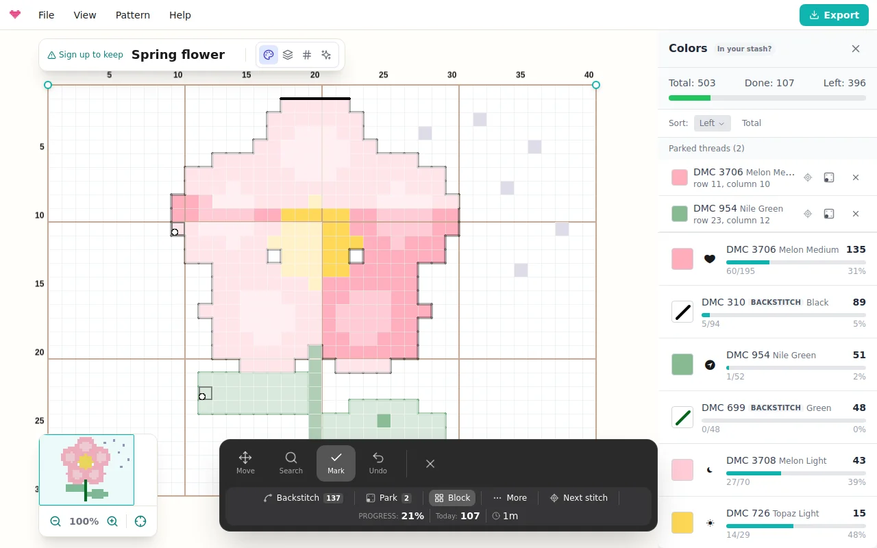 Block target: a whole 10x10 block marked with one tap
